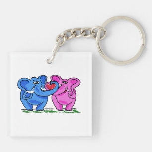 love elephants keychain