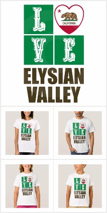 Love Elysian Valley California State Flag Heart