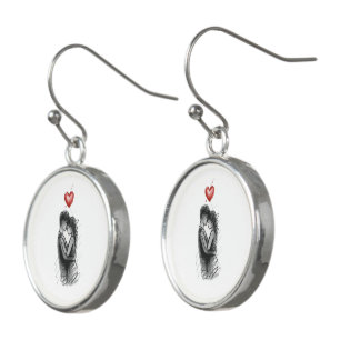 Love Embrace   Elegant Minimalist Bridesmaid Drop  Earrings
