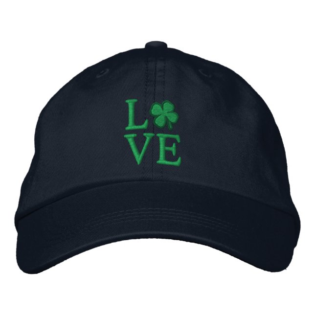 LOVE EMBROIDERED BASEBALL CAP (Front)