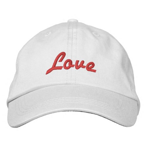 Love Embroidered Baseball Hat