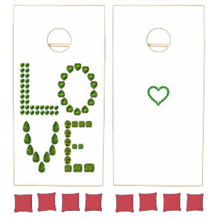 Love – Emerald Green Gemstone Lettering Cornhole Set