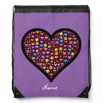 Love Emoji Customized Drawstring Bag Love Emoji Customized Drawstring Bag