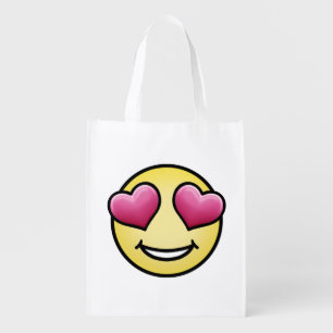 Love Emoji Grocery Bag