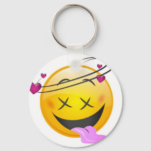 love emoji keychain