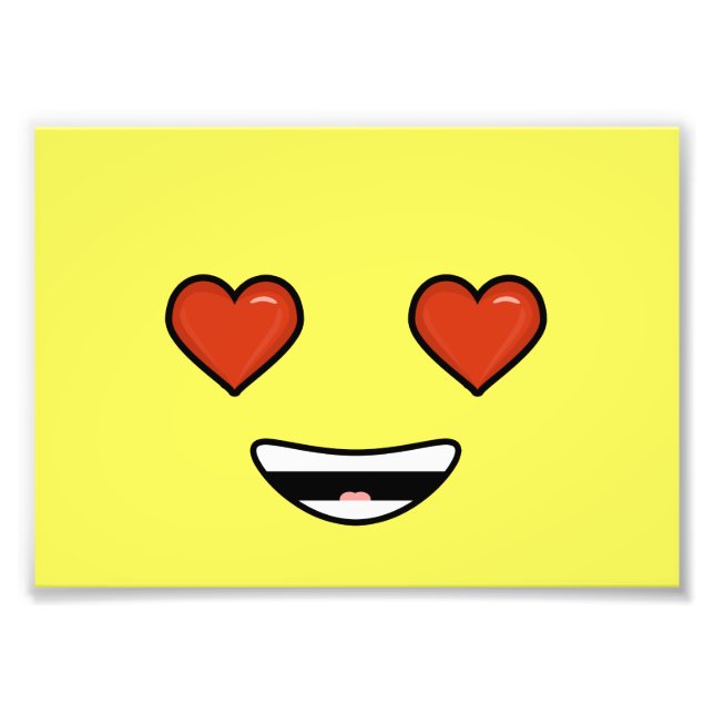 Love Emoji Photo Print (Front)