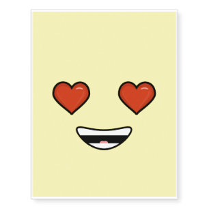 Love Emoji Temporary Tattoos