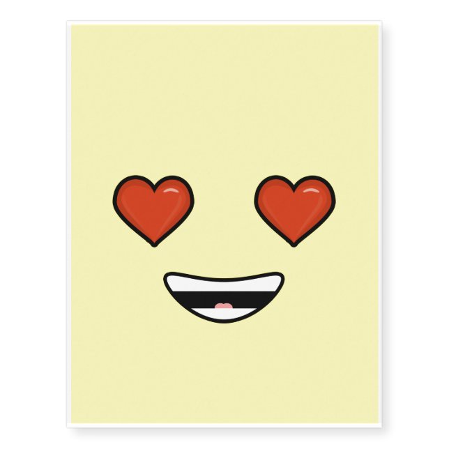 Love Emoji Temporary Tattoos (Front)
