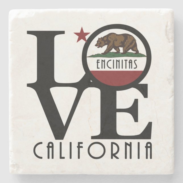 LOVE Encinats Stone Coaster (Front)