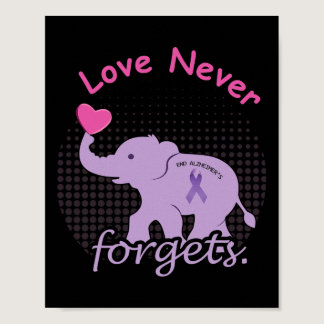 Love End Alzheimer End Heimer Heimers Awareness  Poster