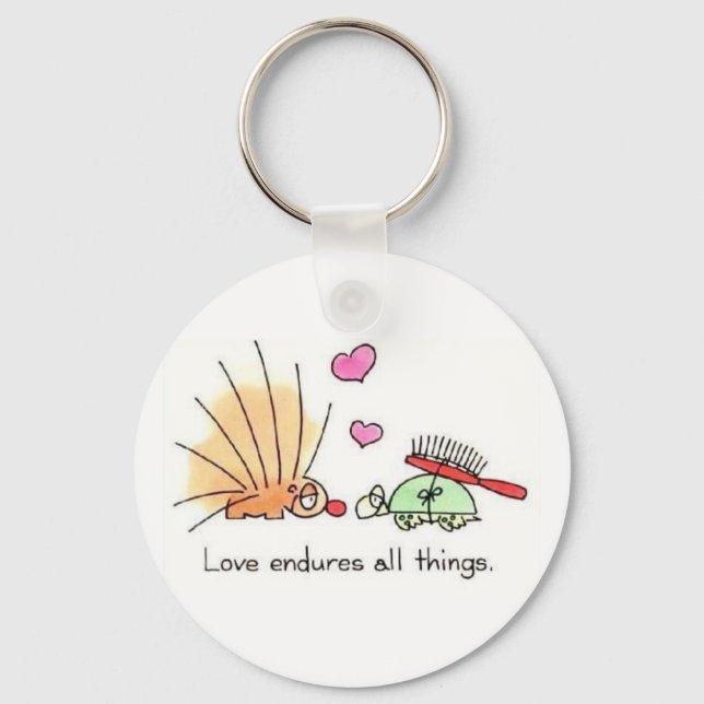 Love endures all things keychain (Front)