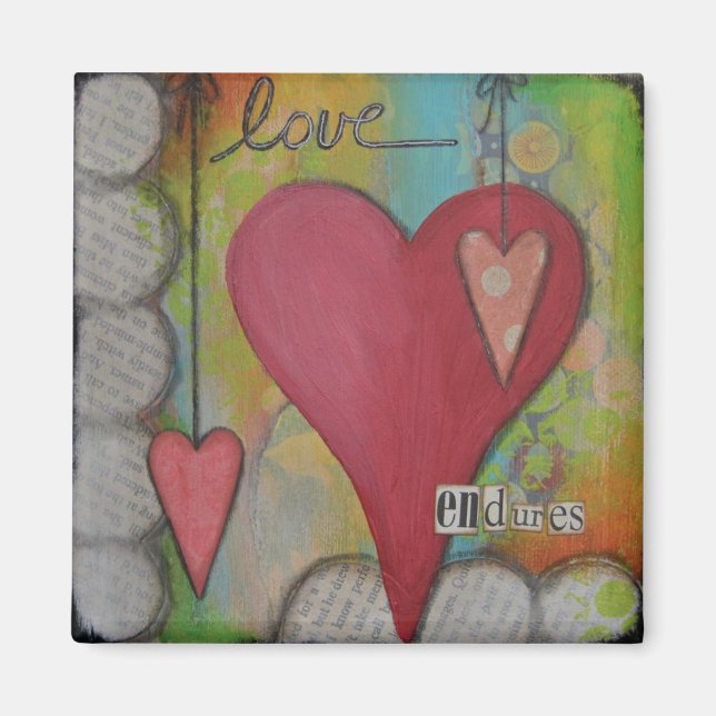 "Love Endures" Art Magnet by Nancy Lefko (Front)