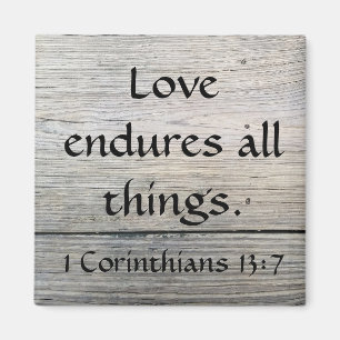 Love Endures with Corinthians quote Magnet