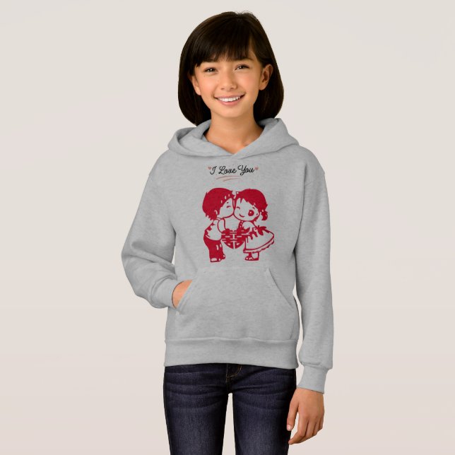 Love Energy: Sweet Boy and Girl on Hoodie (Front Full)