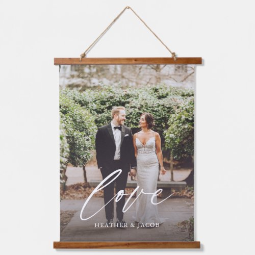 Love Engaged Newlyweds Couple Photo Wall