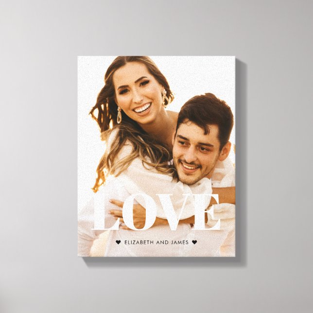 Love Engagement Photo Canvas Print (Front)
