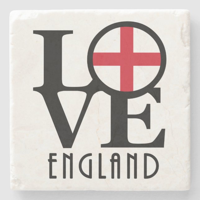 LOVE England Stone Coaster (Front)