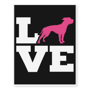 Love English Bulldog   Bulldog Lover Gift Temporary Tattoos