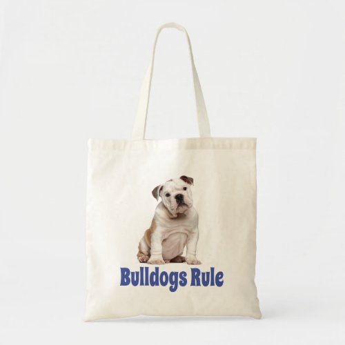 Love English Bulldog Puppy Dog Tote Bag