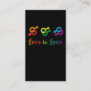 Love Equal Gender Rights Gay and Lesbian Pride Business Card