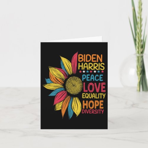 Love Equality Hope Diversity Biden Harris 2020  Card