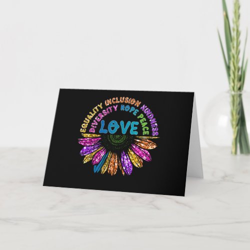 LOVE Equality Inclusion Diversity Hope Peace Card