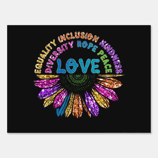 LOVE Equality Inclusion Diversity Hope Peace Sign (Front)