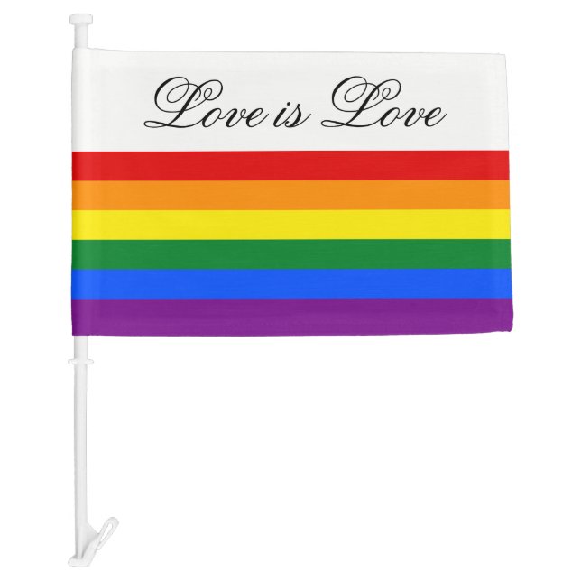 Love Equality Rainbow Flag LGBT Lesbian Gay Pride (Front)