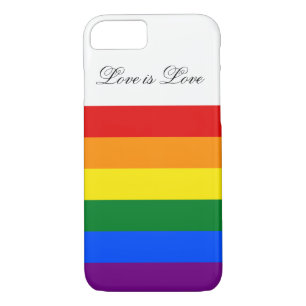 Love Equality Rainbow Flag LGBT Lesbian Gay Pride iPhone 8/7 Case