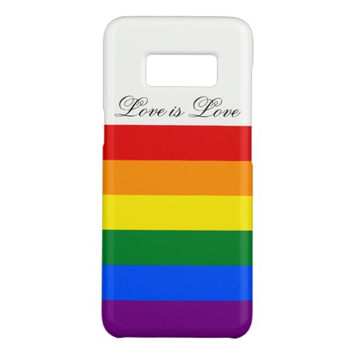 Love Equality Rainbow Flag LGBT Lesbian Gay Pride Case_Mate Samsung Galaxy S8 Case