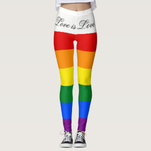 Love Equality Rainbow Flag LGBT Lesbian Gay Pride Leggings