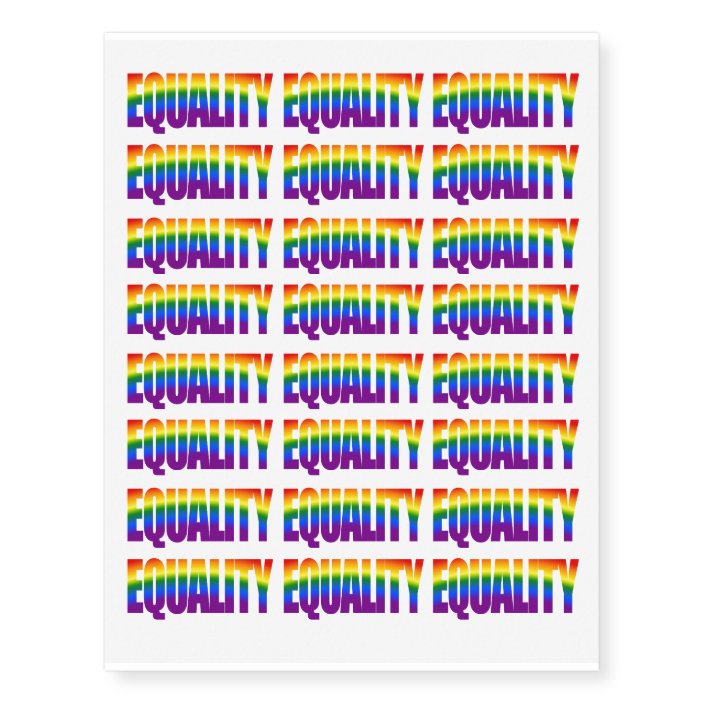 Love Equality Rainbow Flag Lgbt Lesbian Gay Pride Temporary