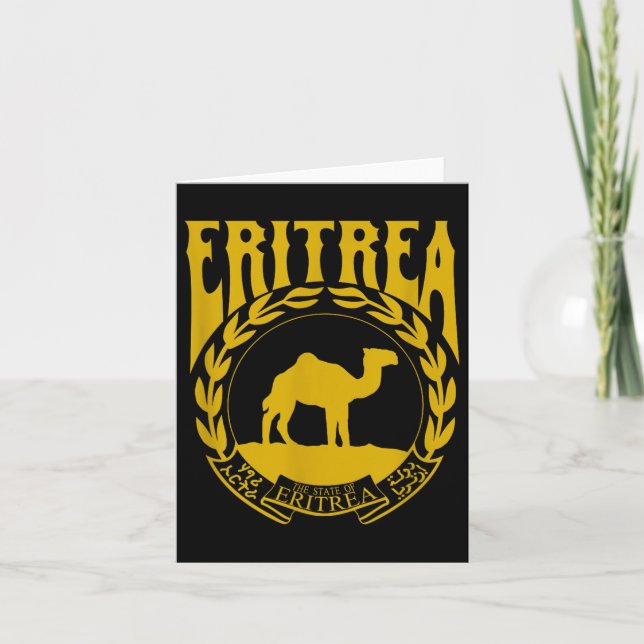 Love Eritrea With Eritrea Emblem Eritrea Independe Card (Front)