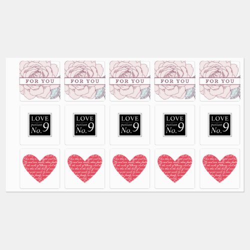 Love Essential Oil Roller Bottle Labels