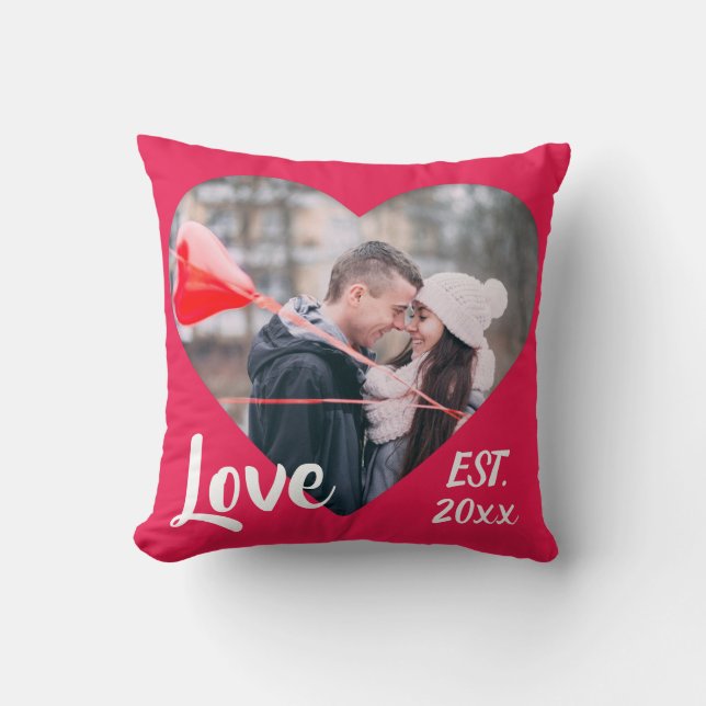 Love Est. Customize Throw pillow (Front)