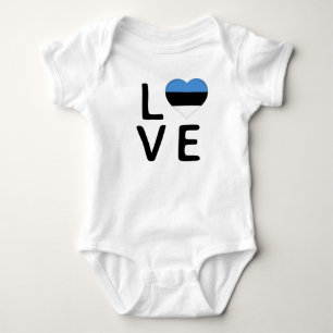 Love - Estonia Flag Baby Bodysuit