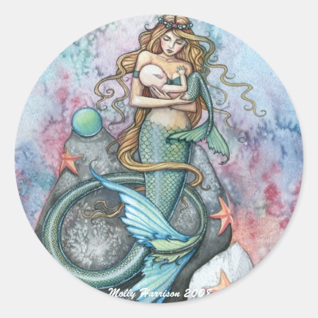 Love Eternal Mermaid Stickers by Molly Harrison (Front)