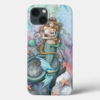 Love Eternal Mother Baby Mermaid Fantasy Art iPhone 13 Case