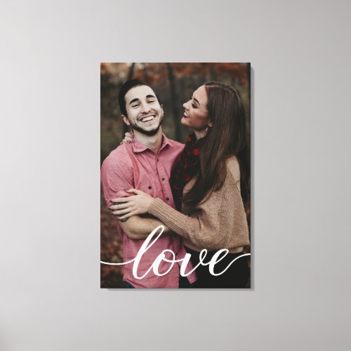 Love Eternal Personalized Engagement Photo Wrappe Canvas Print