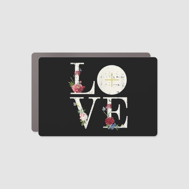 Love Eucharist First Holy Communion Christian Cath Car Magnet (Front)