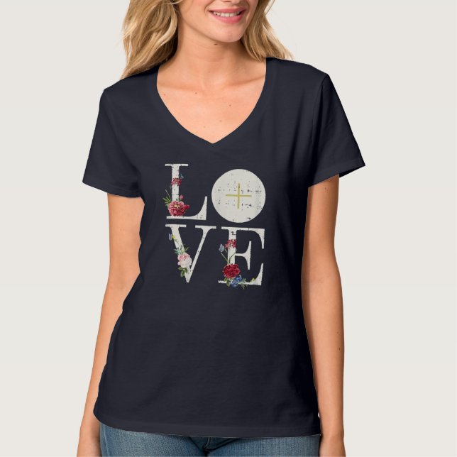Love Eucharist First Holy Communion Christian Cath T-Shirt (Front)