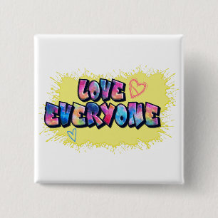 Love Everyone Colorful Design Button