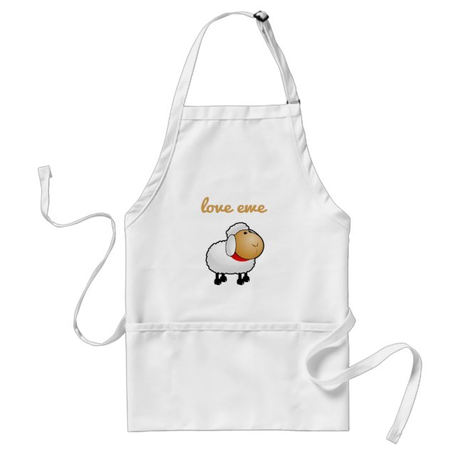 Love Ewe Adult Apron (Front)