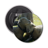 Love Ewe Sheep Button Bottle Opener