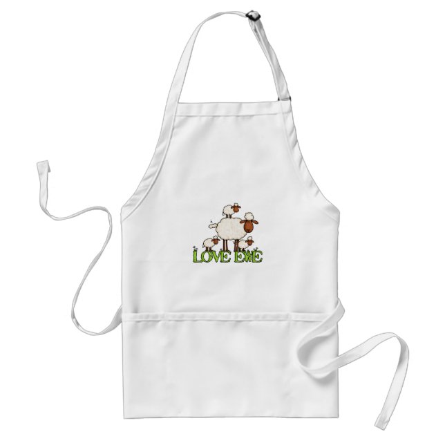 love ewe txt adult apron (Front)