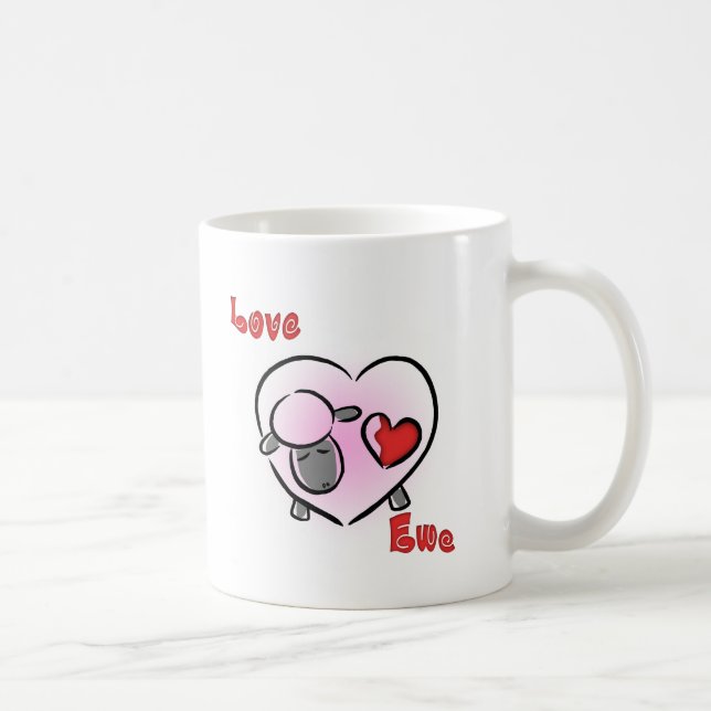 Love Ewe Valentine Coffee Mug (Right)