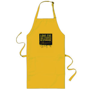 Love Exe Blue Screen Death Y2K Tech Funny Coder Pr Long Apron