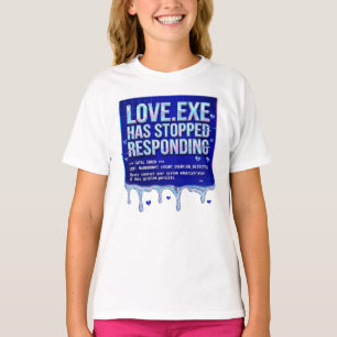 Love Exe Blue Screen Death Y2K Tech Funny Coder Pr T-Shirt