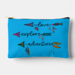 Love Explore Adventure Arrow Tribal Boho Design Accessory Pouch