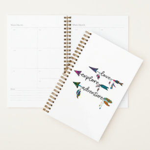 Love Explore Adventure Arrow Tribal Boho Design Planner